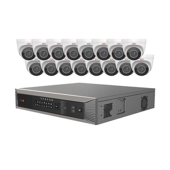 Revo America RUP161BNDL-13 Ultra HD Plus 16 Channel NVR Surveillance System with 16 Audio Capable Motorized Cameras