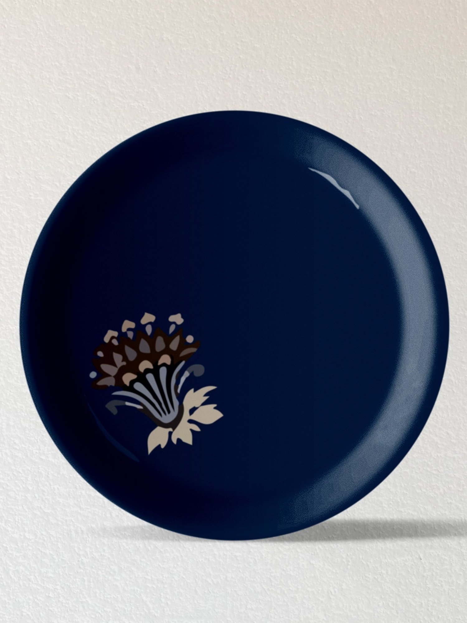 Nestroots Classic Floral Multicolor Porcelain Wall Plate