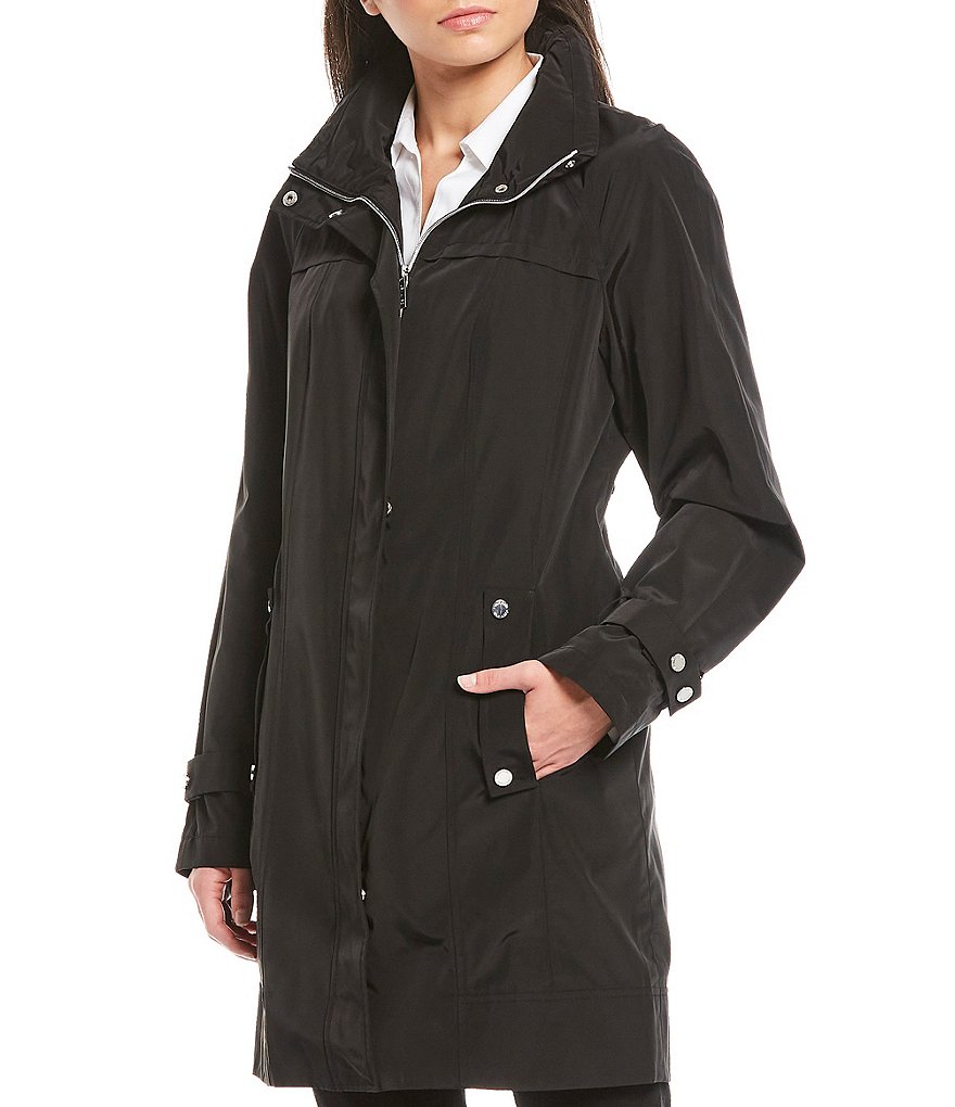 Joules Golightly Gold Bee Print Waterproof Packaway Hooded Rain Jacket