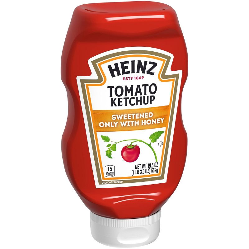 Heinz Sweetened with Honey Reduced Sugar Ketchup - 19.5oz