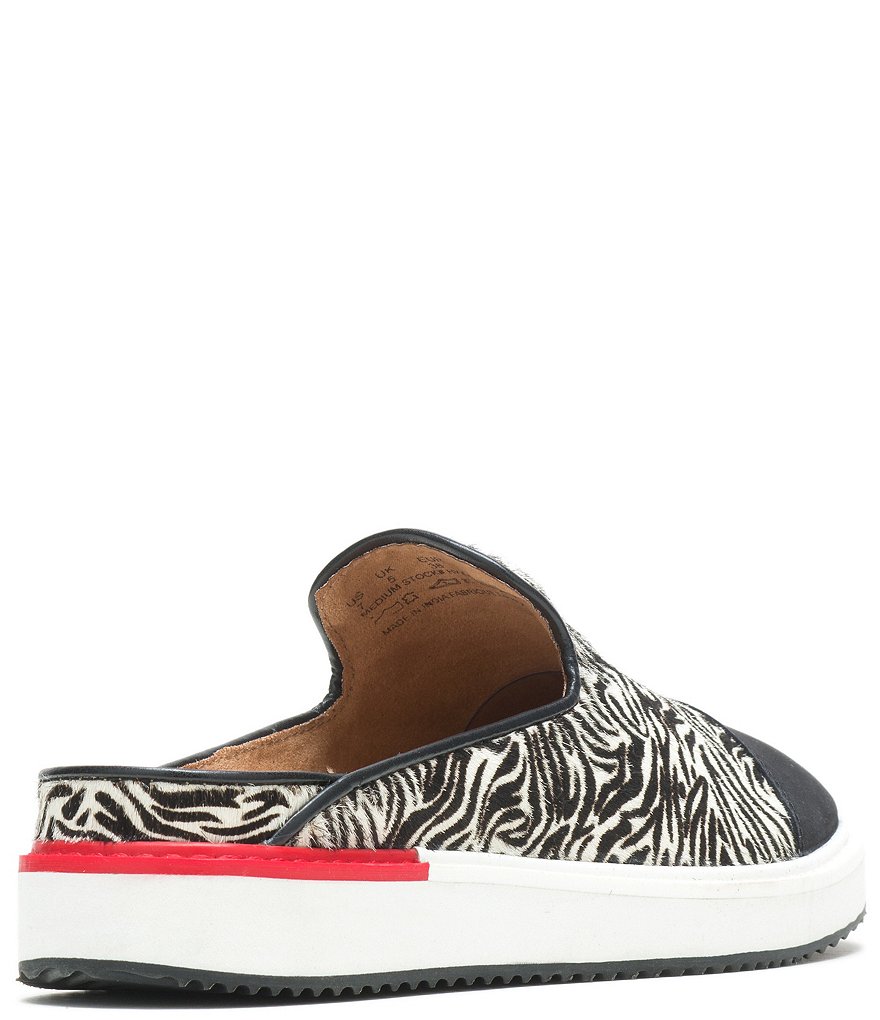 Hush Puppies Sabine Zebra Print Calf Hair Mules