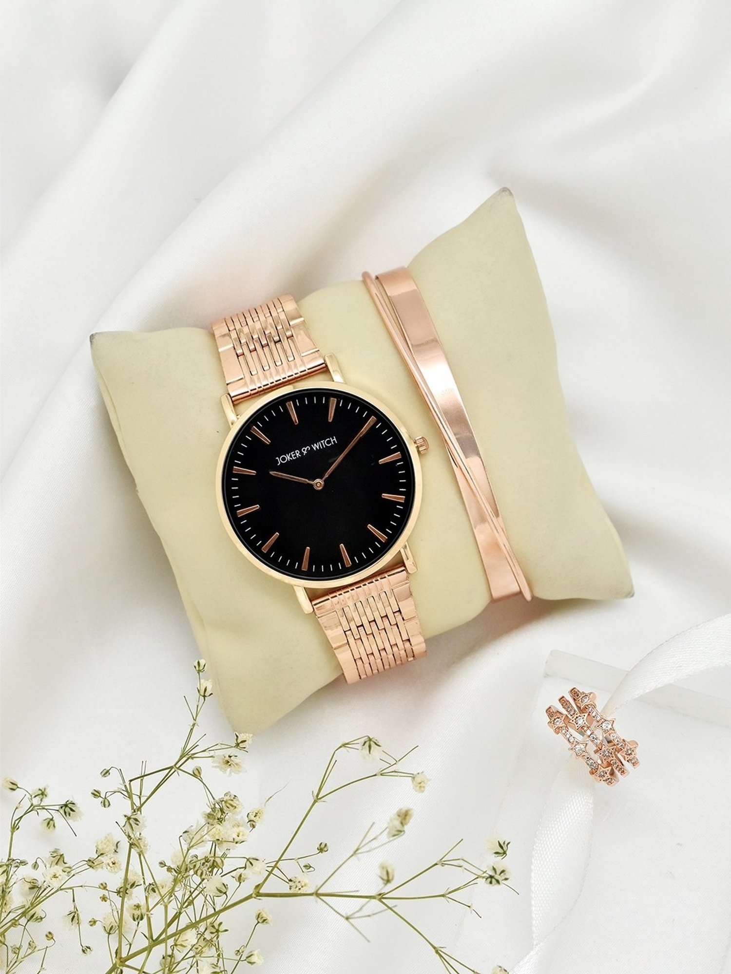 Joker & WItch JWLT458 Analog Watch for Women With Ring, Bracelet