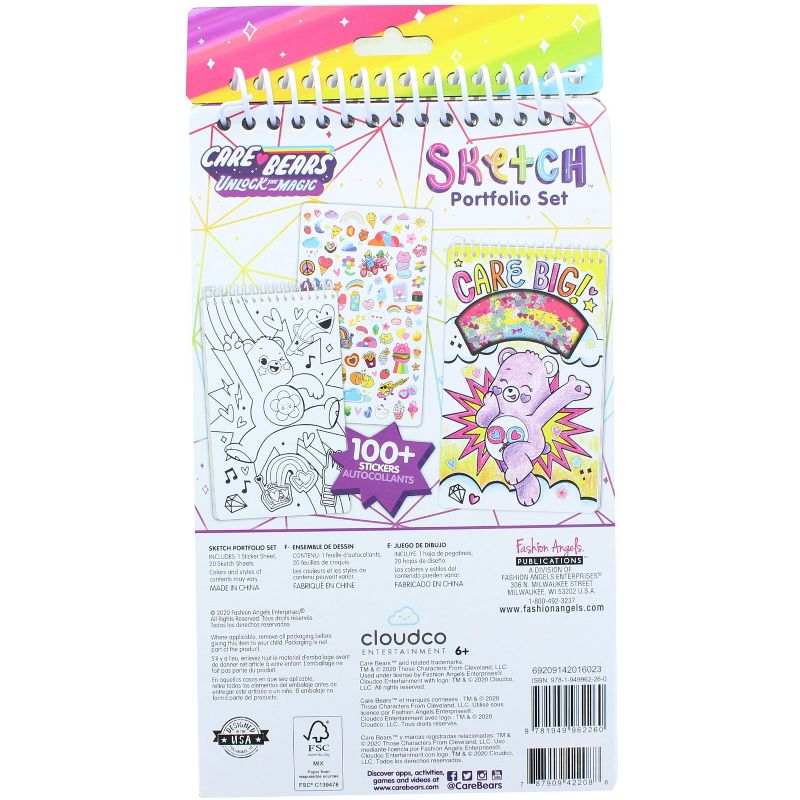 Fashion Angels Care Bears Compact Sketch Portfolio Set