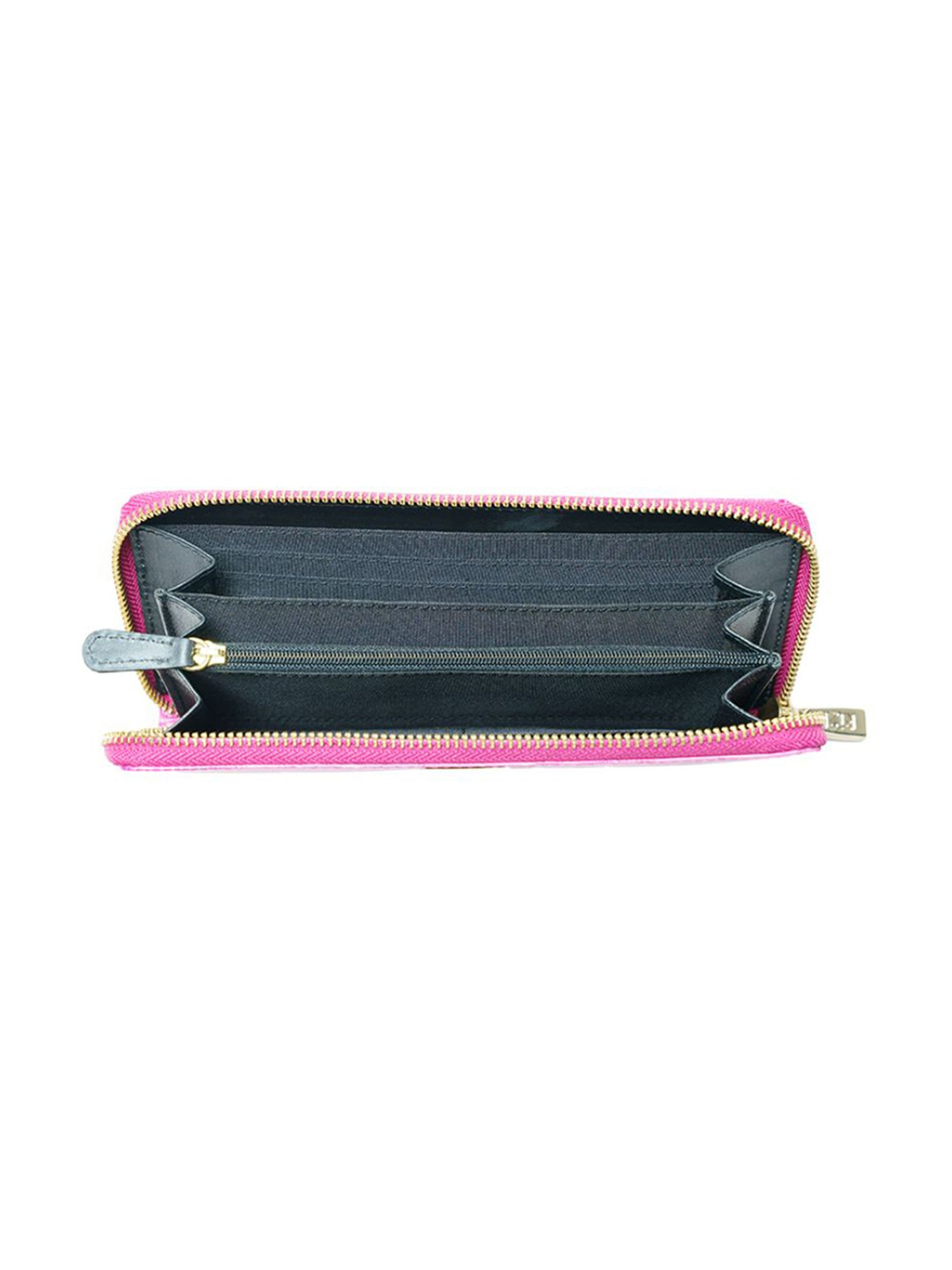 RI2K London Pink Leather Textured Zip around Wallet