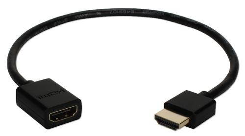 QVS 0.5ft High Speed HDMI UltraHD 4K with Ethernet Thin Flexible Extension Cable