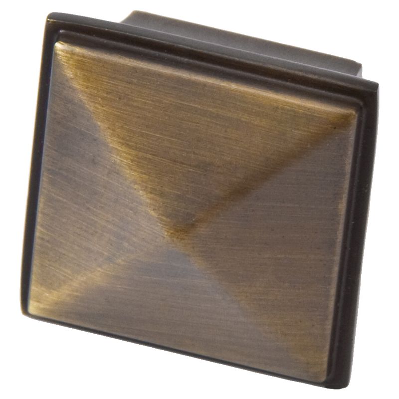 Sumner Street Home Hardware 1.25 4pc Knob Vintage Brass Pyramid