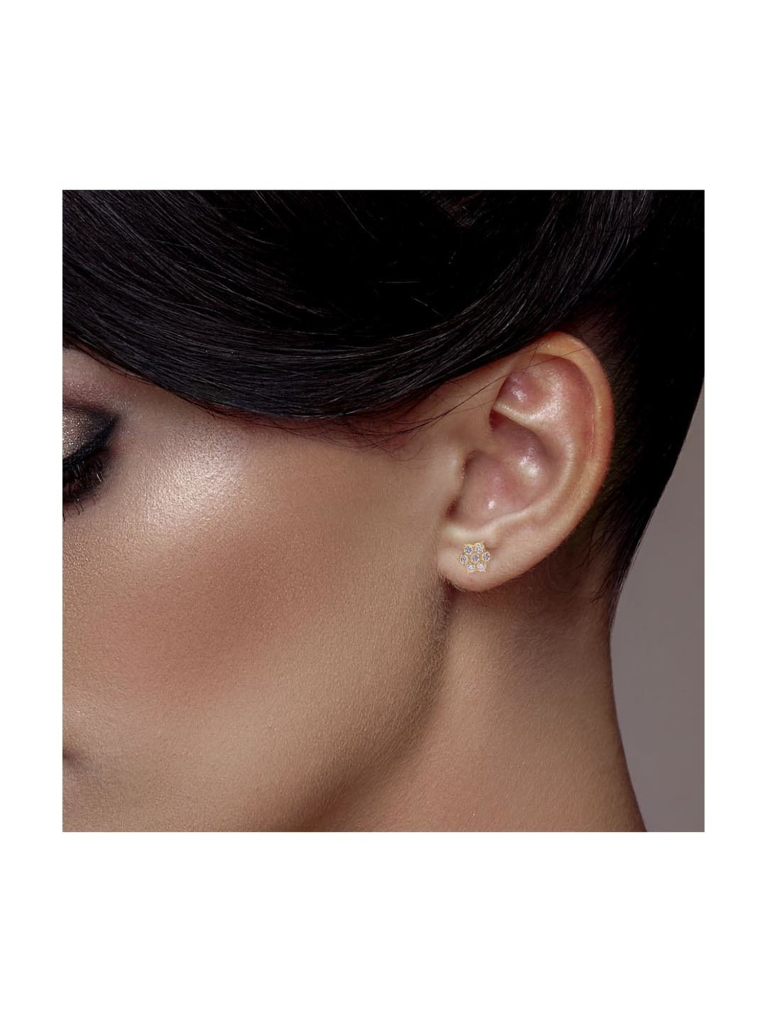 CKC 22k Gold & Diamond Earrings for Women