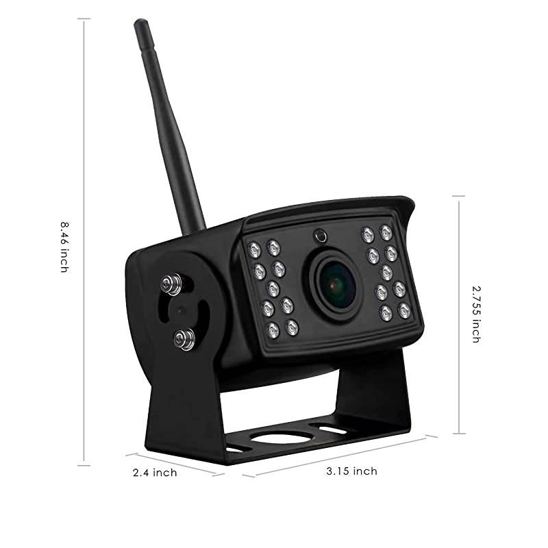 Backup Camera System Kit,5&rsquo;&rsquo; LCD Rear View Monitor with IP69 Waterproof,1080P Vehicle Back up Cam IR Night Vision Wide View Angle for RV Trailer,5th Wheels,Tractor,Trucks