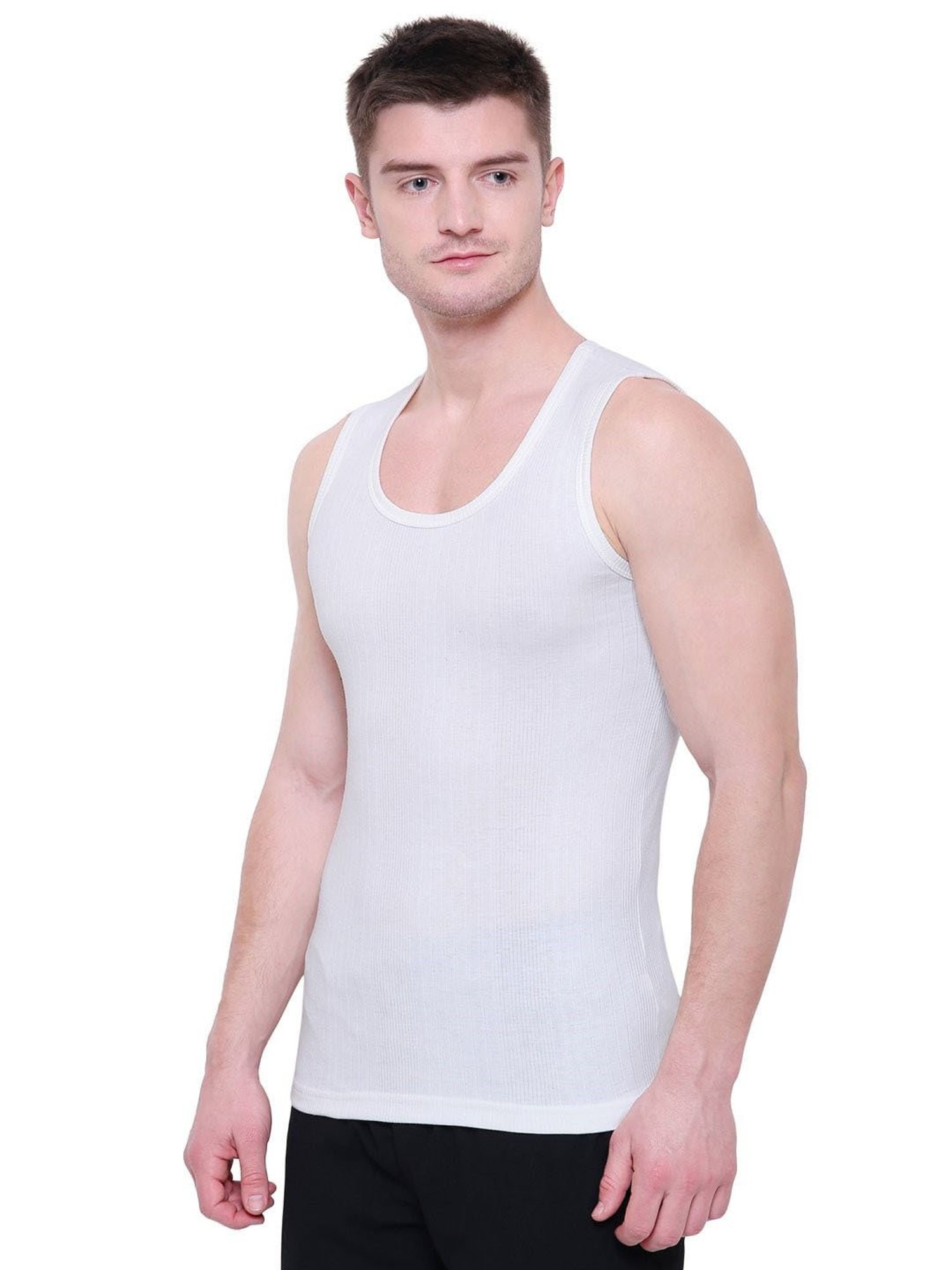 Bodycare White Regular Fit Vest