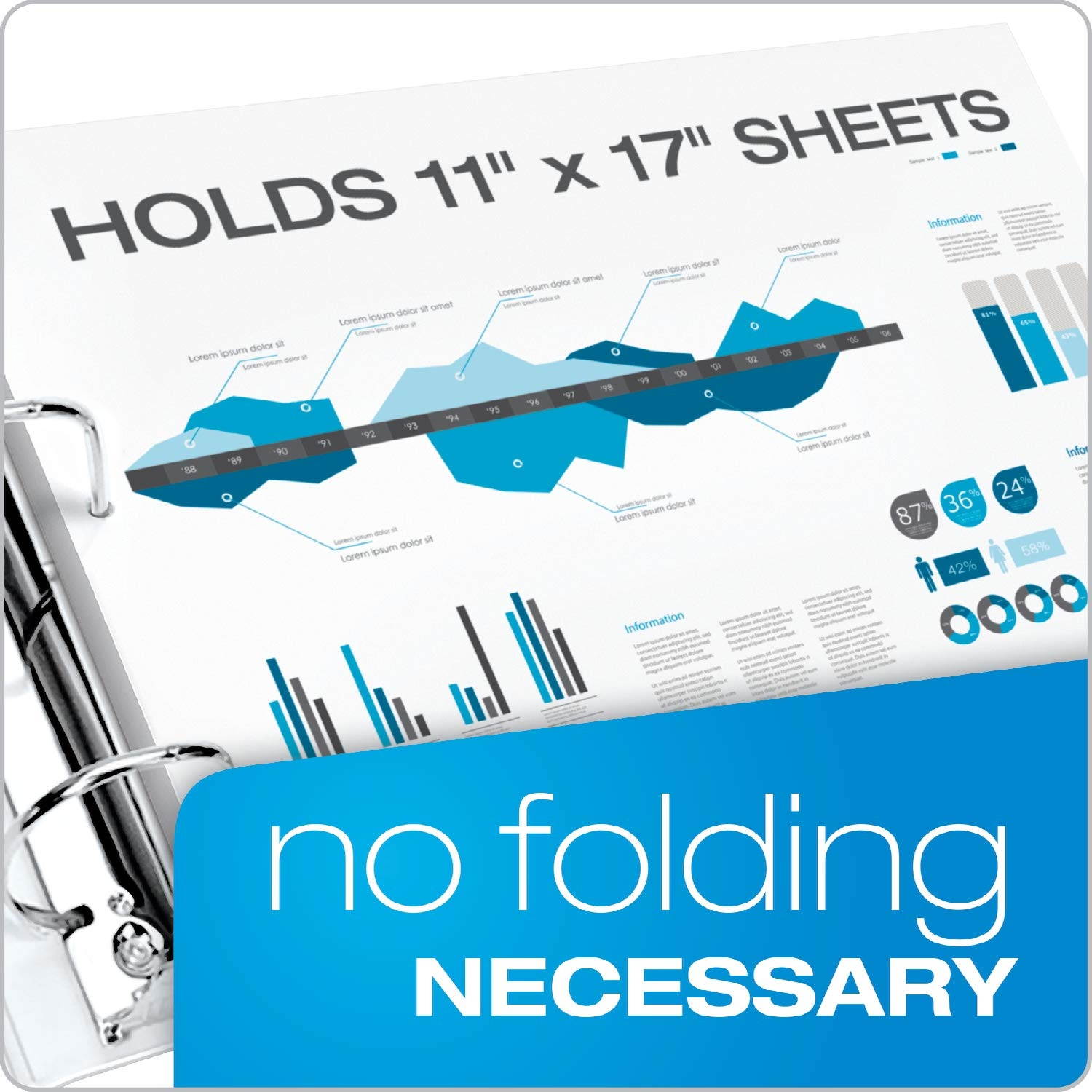 Cardinal 11-Inch x 17-Inch ClearVue Slant-D Ring Binder, 2-Inch, White (22132)