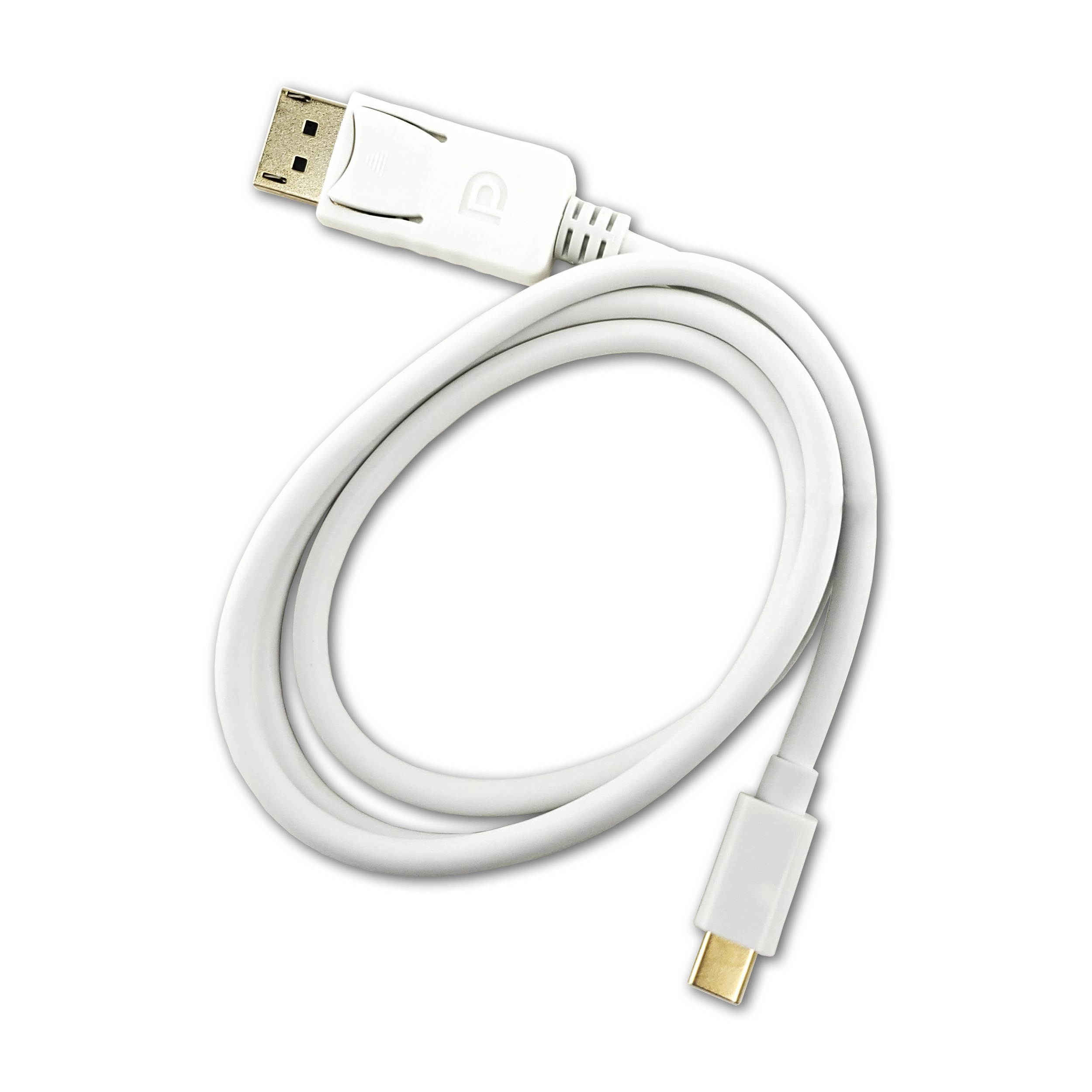 SatelliteSale Mini DisplayPort DP to Display Port White Gold Plated Cable 15 ft.