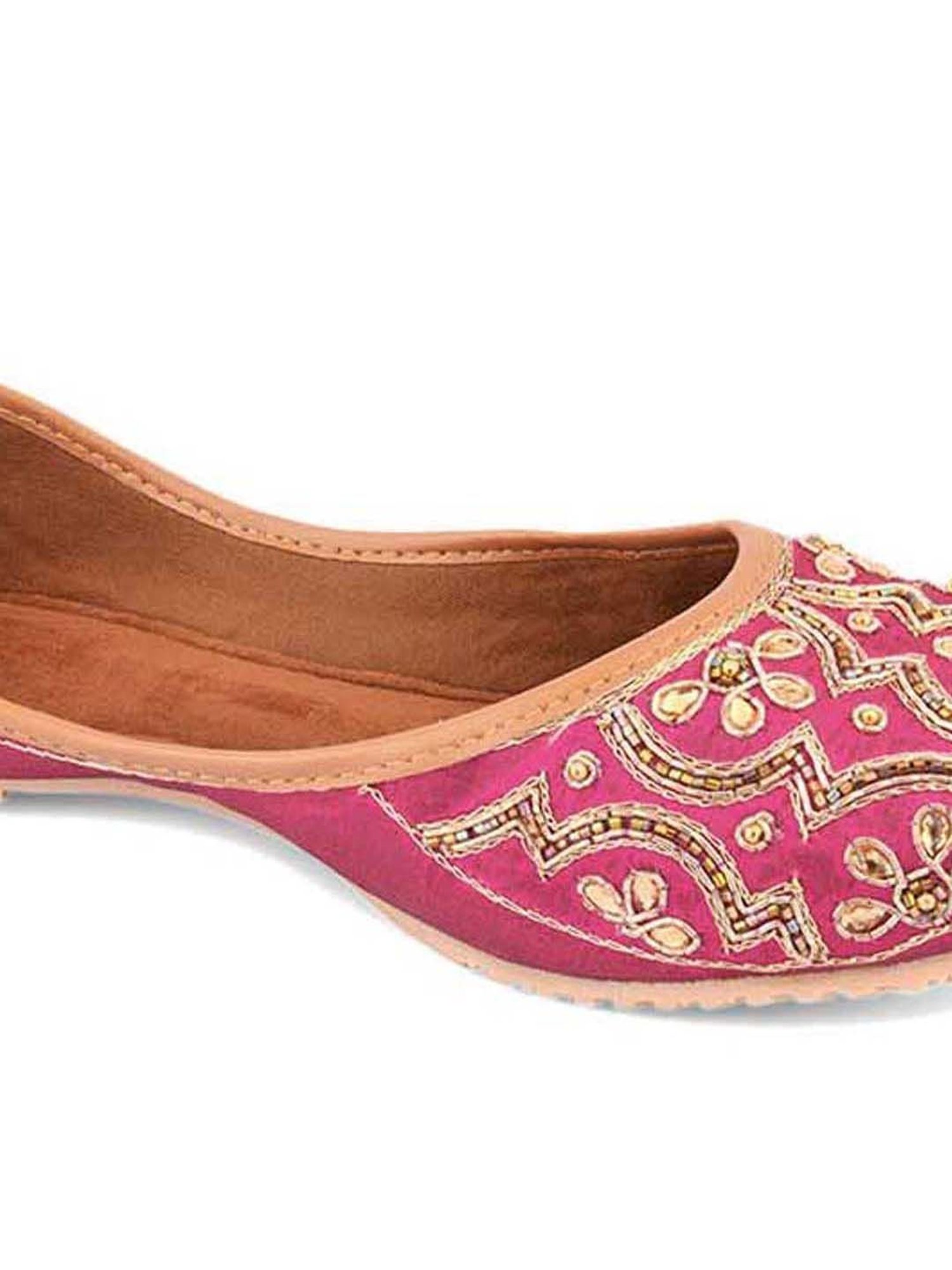 Desi Colour Women's Pink Ethnic Juttis