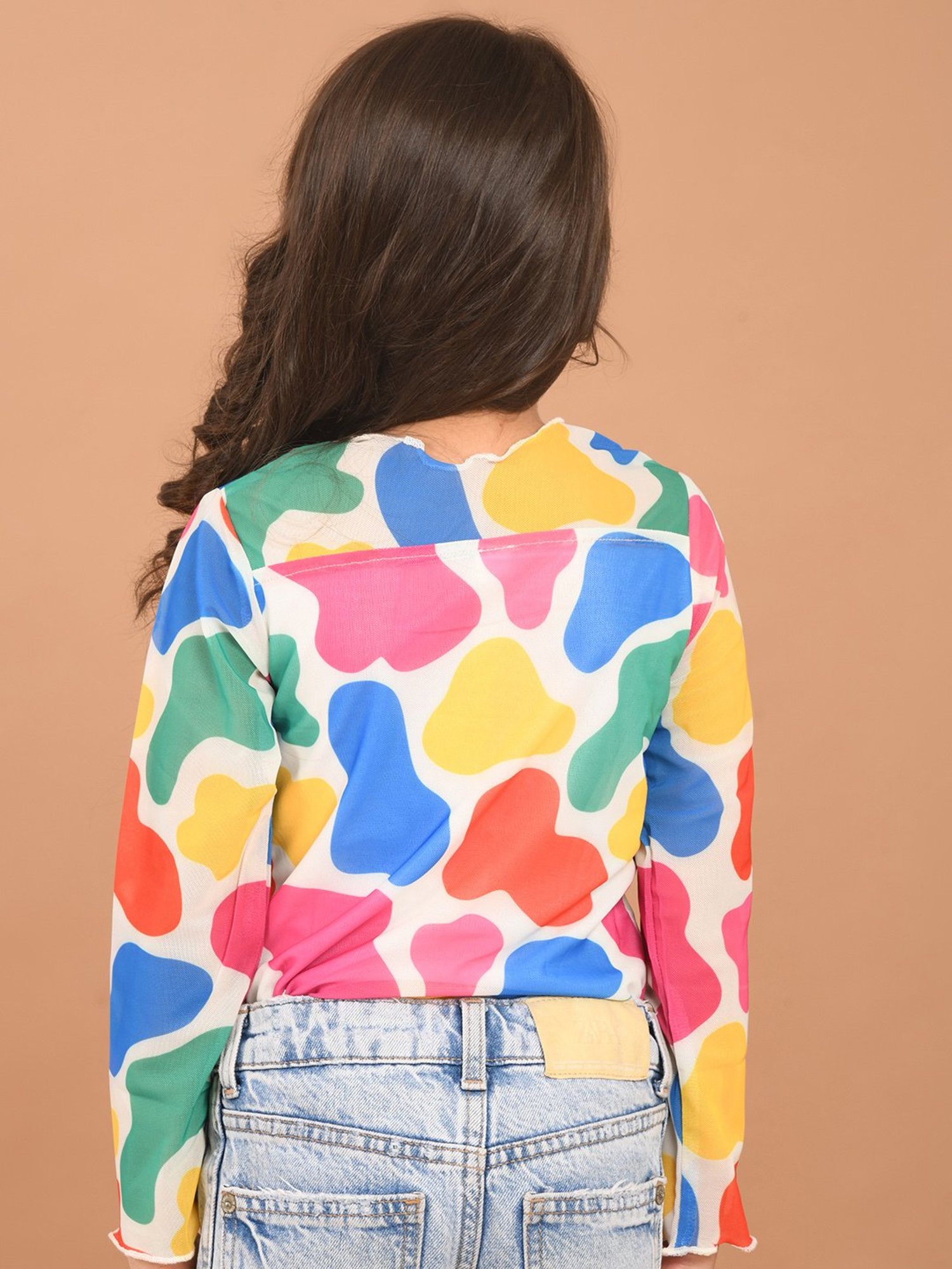 LilPicks Kids Multicolor Printed Full Sleeves Top