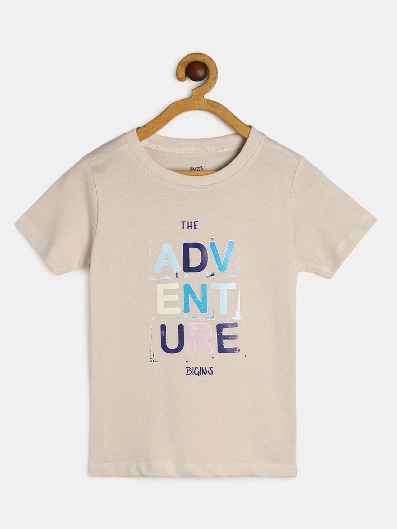 MINIKLUB Kids Beige Printed T-Shirt