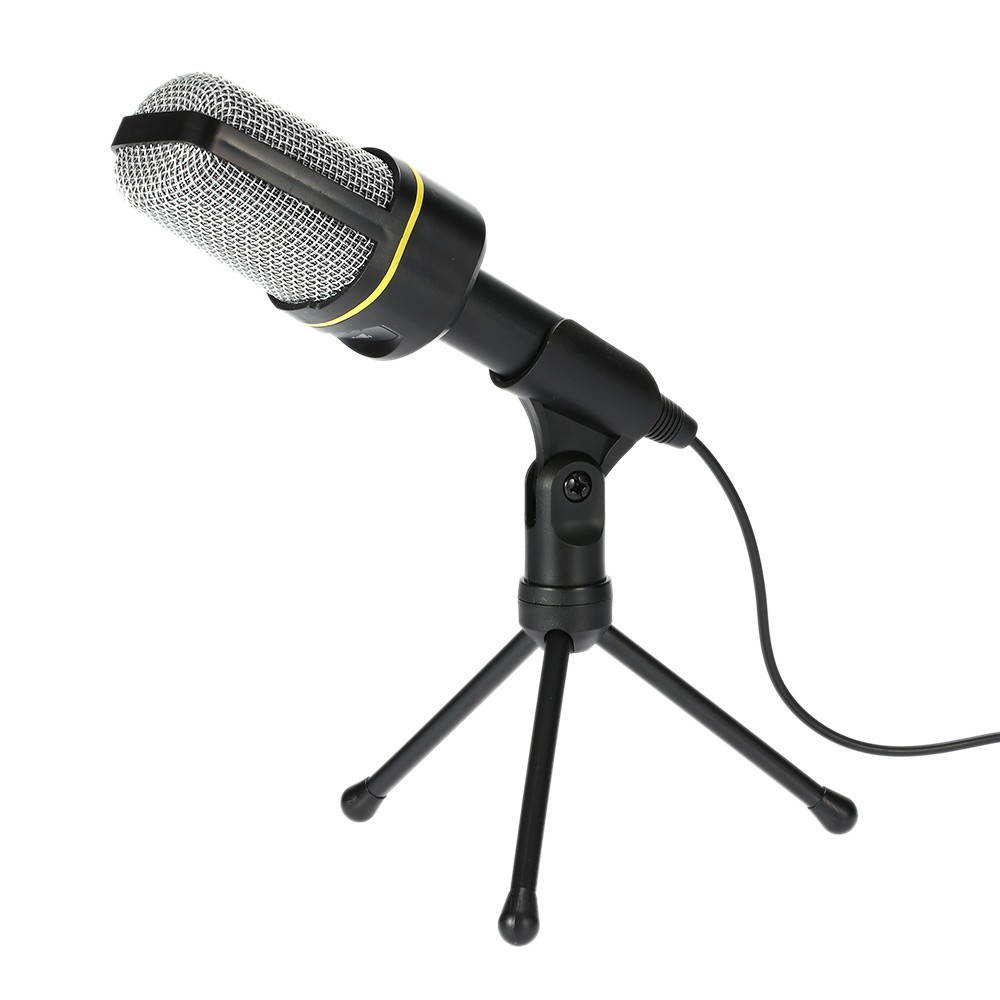 Desktop Microphone with Tripod Professional Podcast Studio Microphone For Laptop/PC (3.5mm Jack/2.1M-Cable) For Recording Vocals & Acoustic Instruments