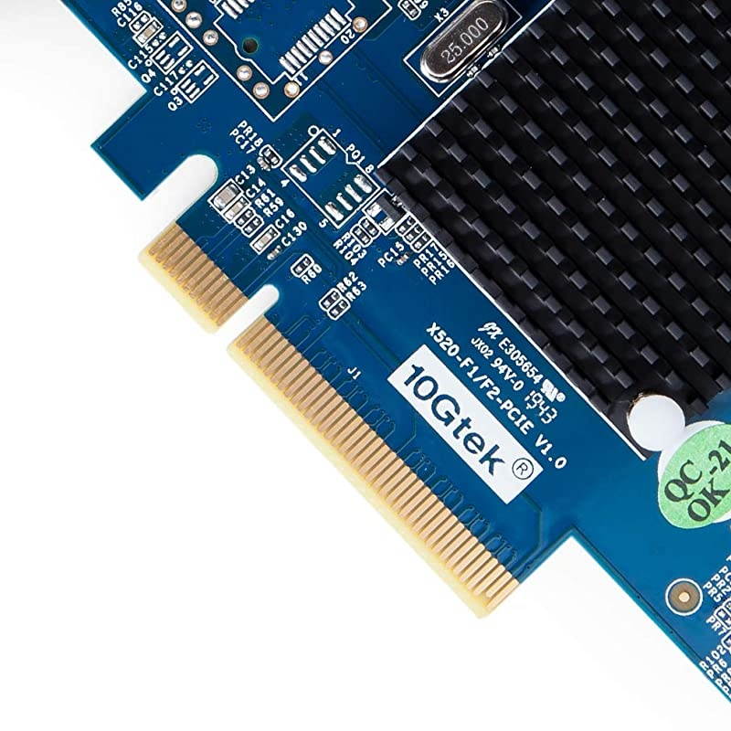 PCI-E NIC Network Card, Single SFP+ Port, PCI Express Ethernet LAN Adapter Support Windows Server/Linux/VMware, Compare to Intel X520-DA1