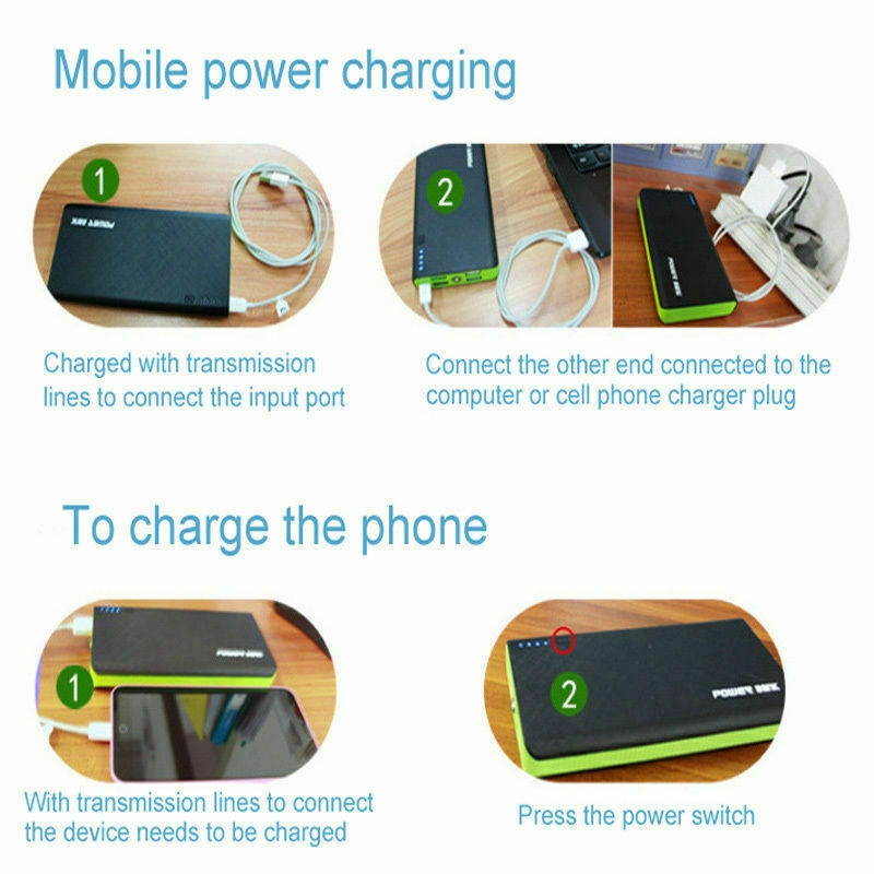 2000000mAh Portable Power Bank 4USB LCD LED External Charger for Cell Phone 2020