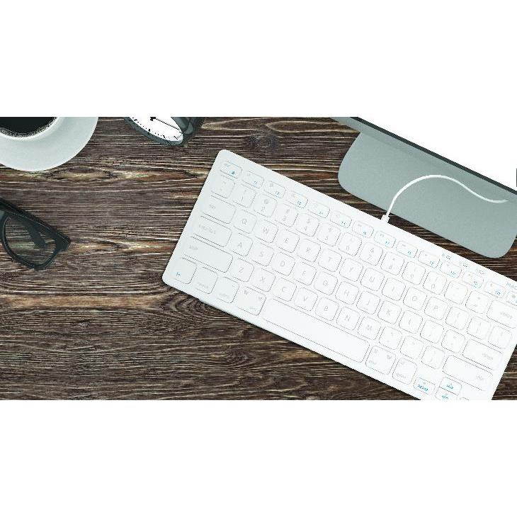 Macally Compact USB Wired Keyboard for Mac and PC