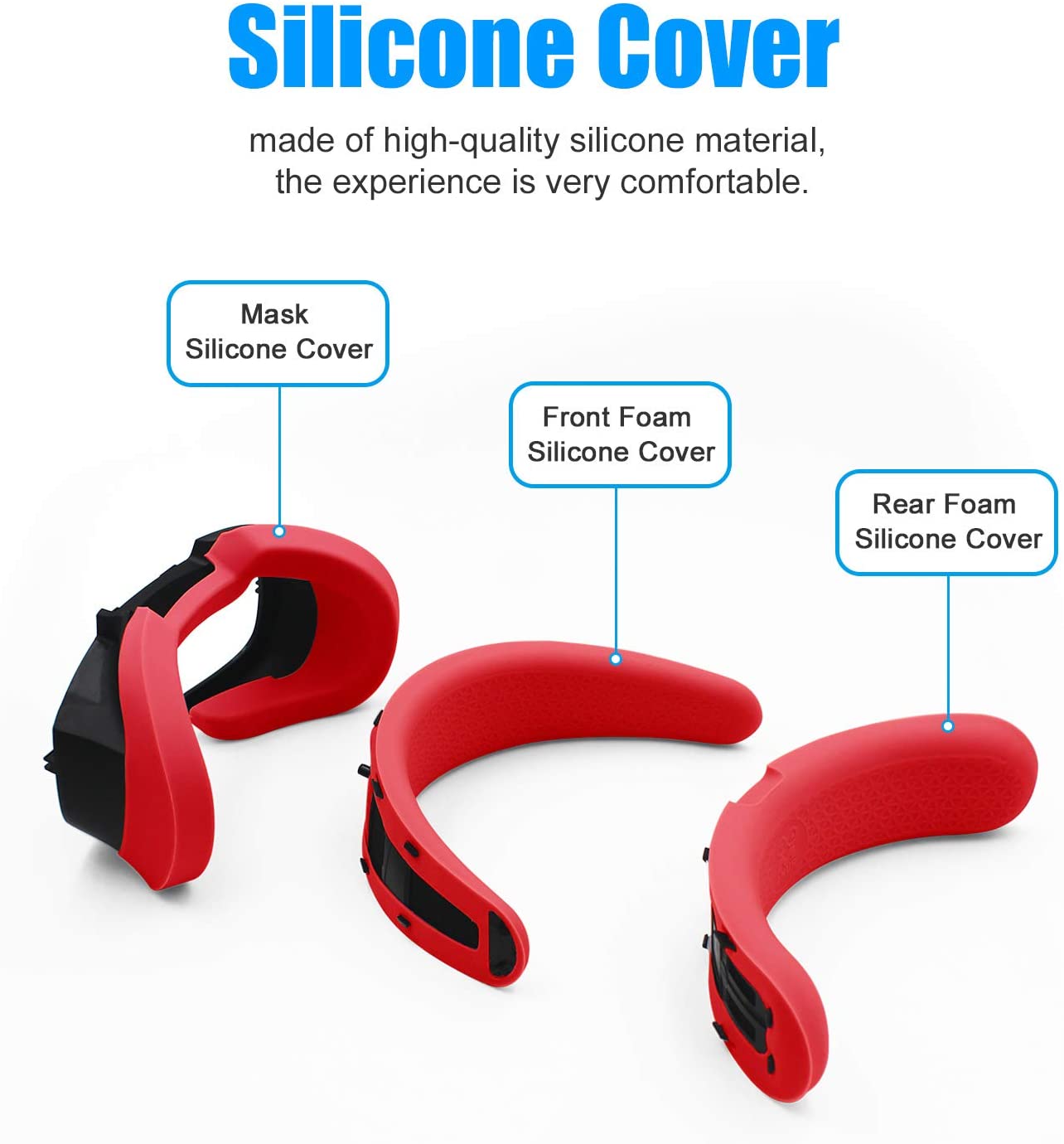 2 Pairs Oculus Quest 2 Elite Washable Silicone Handle Protective Cover