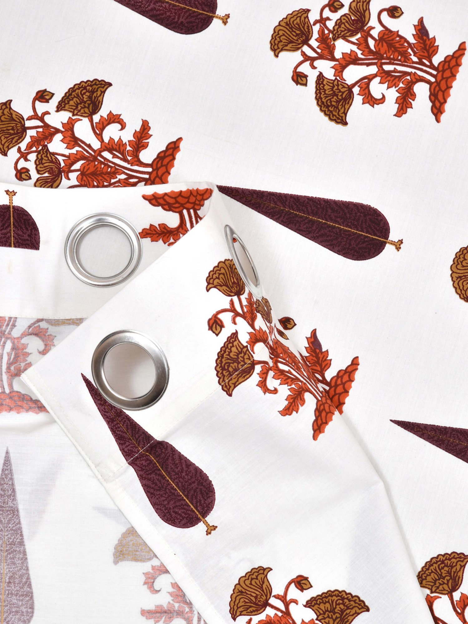 Living Roots Jaipuri Multicolor Cotton 7 ft Door Curtains - Set of 2