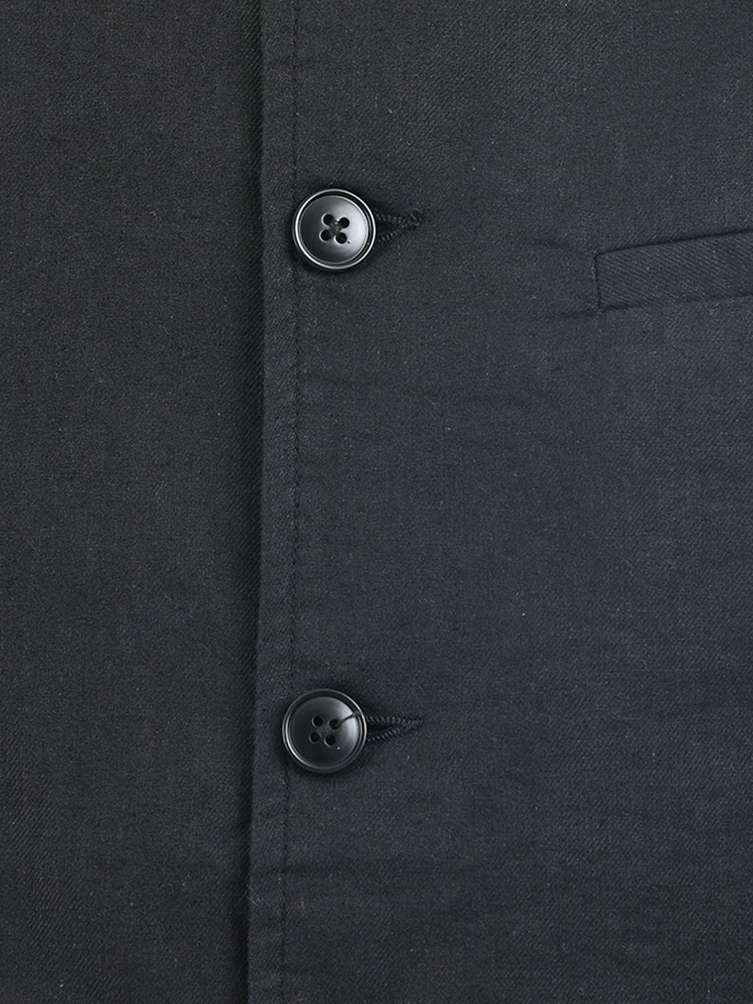 Numero Uno Black Cotton Regular Fit Nehru Jacket