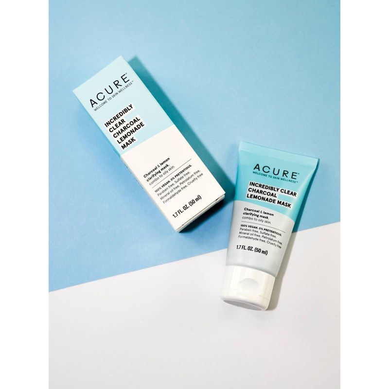 Acure Incredibly Clear Charcoal Lemonade Face Mask - 1.7 fl oz