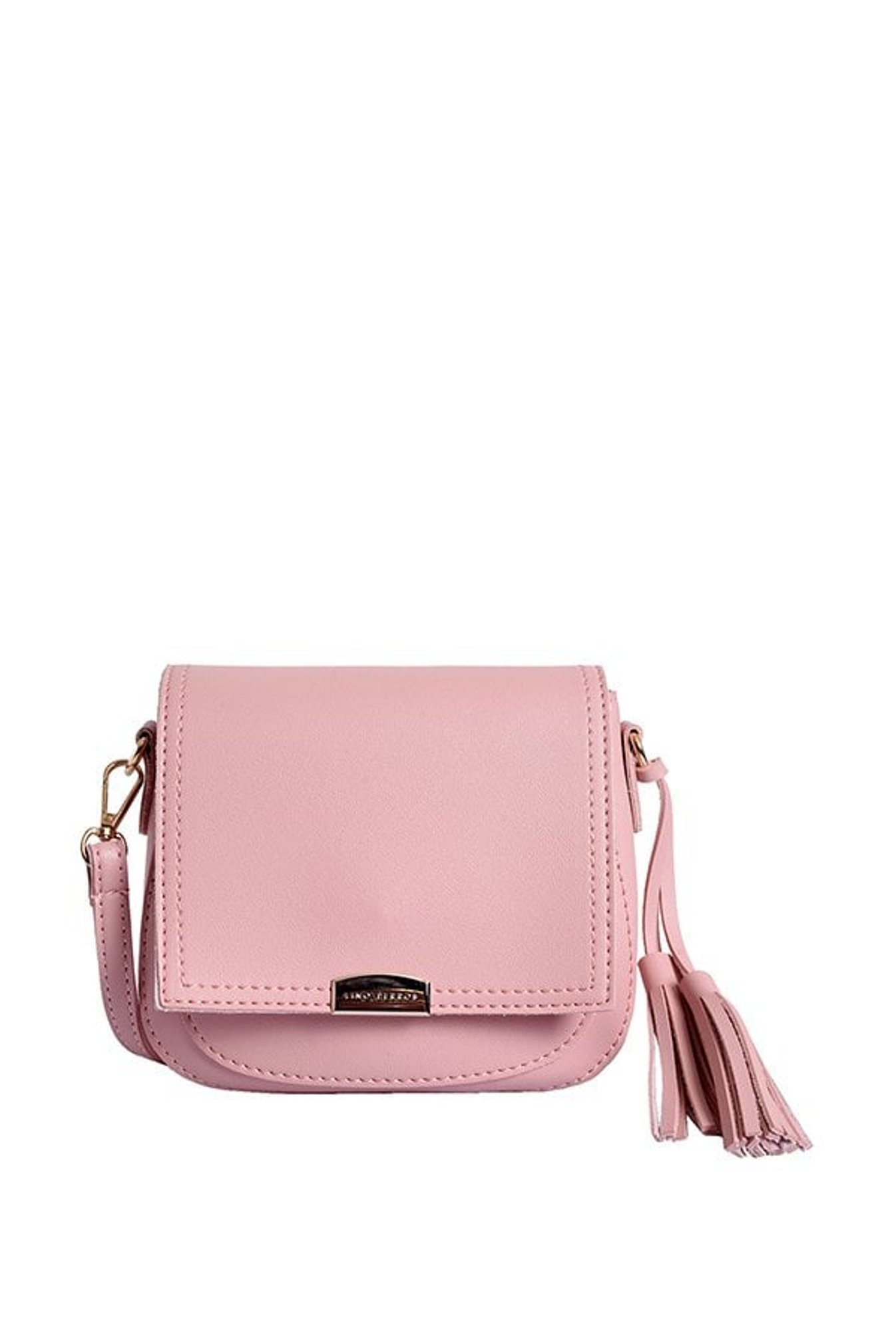 Lino Perros Pink Tassel Flap Sling Bag
