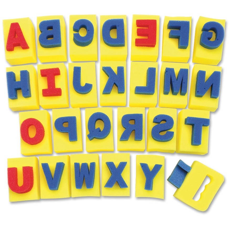 ChenilleKraft Sponge A-Z Letters - 26 (Capital Letter) Shape - Washable - 2" Height x 2.93" Width x 2.31" Thickness - As