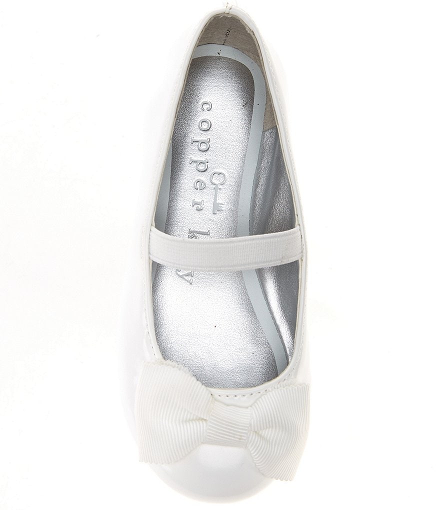 Copper Key Joyyful-T Patent Bow Ballet Flats (Toddler)