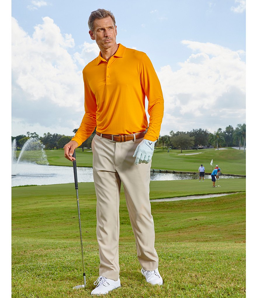 IBKUL Long-Sleeve Ice Fil&reg; Polo Shirt