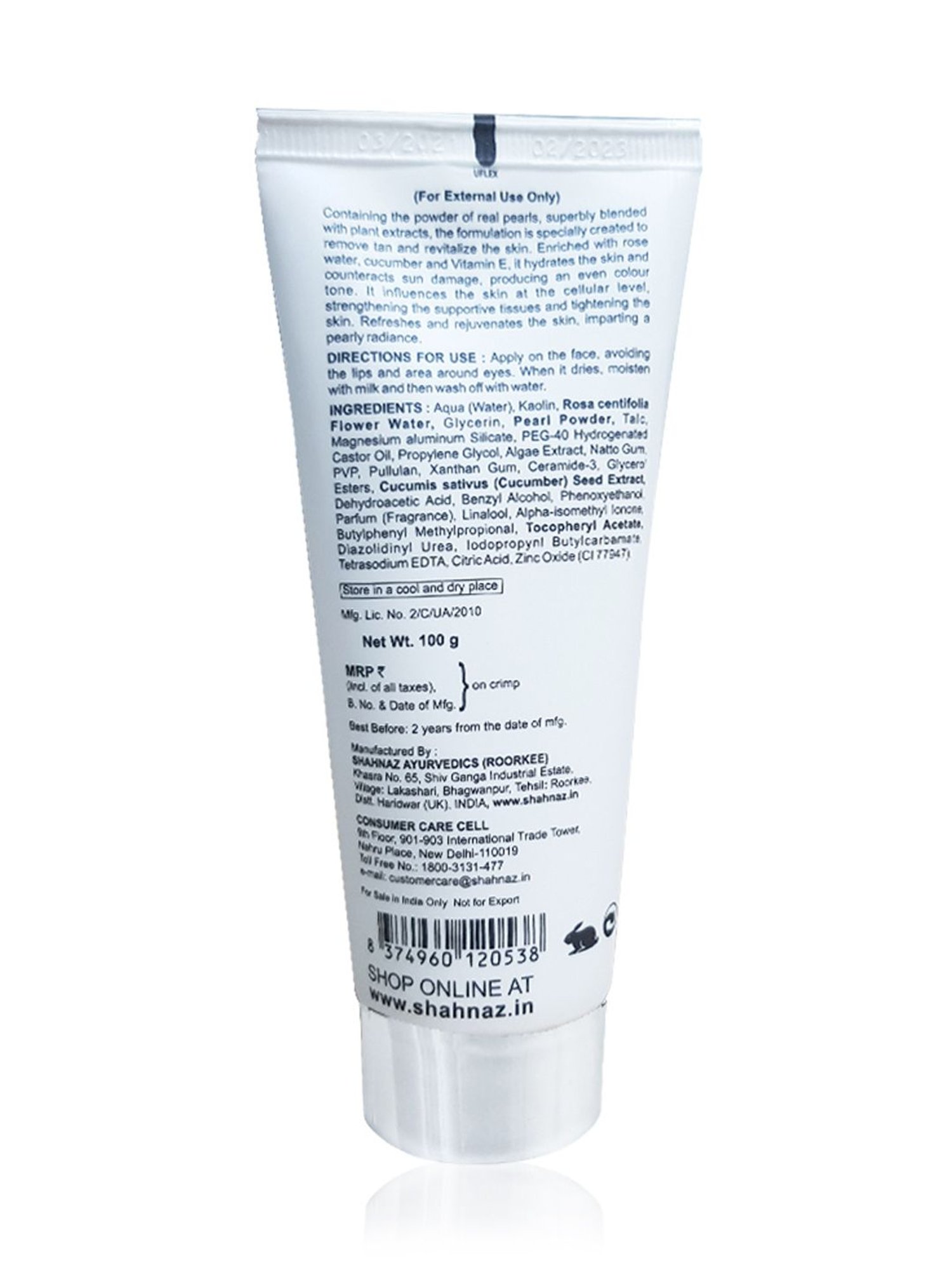 Shahnaz Husain Pearl Rejuvenating Mask Plus - 100 gm