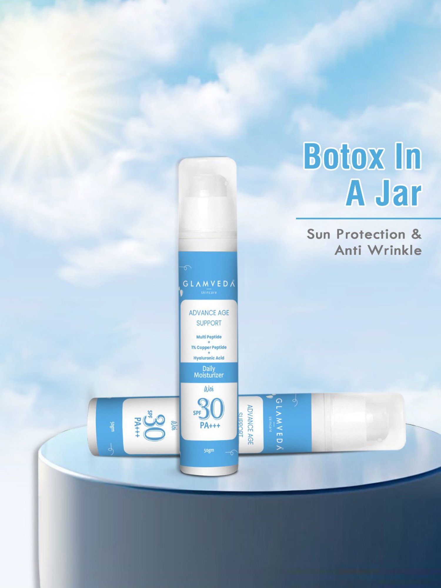 Glamveda Advance Age Support Daily Moisturizer SPF 30 PA+++ - 50 gm