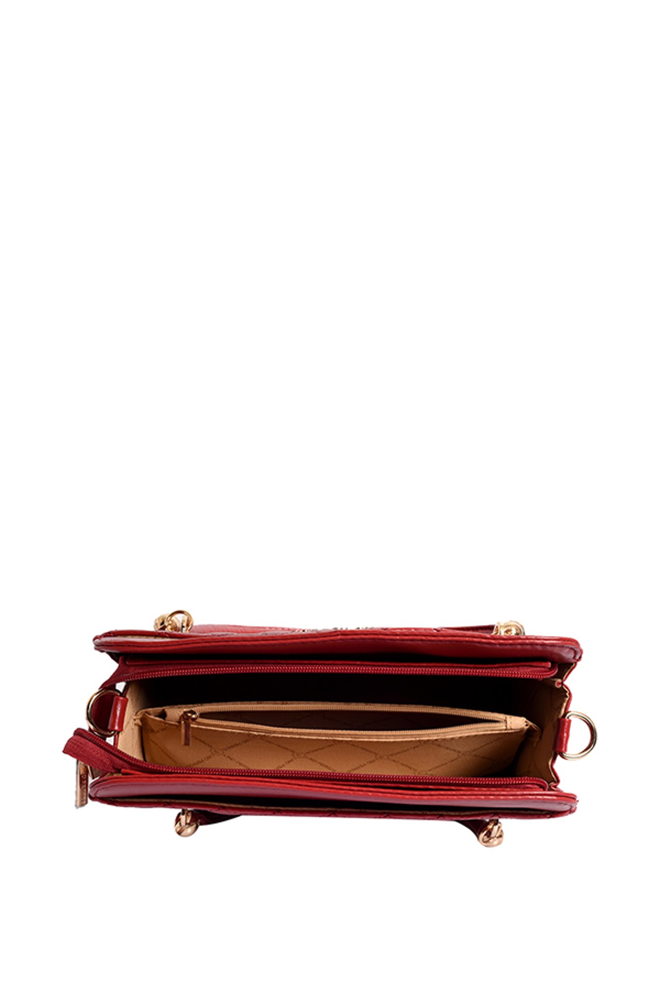 Lino Perros Red Textured Quilted Handbag