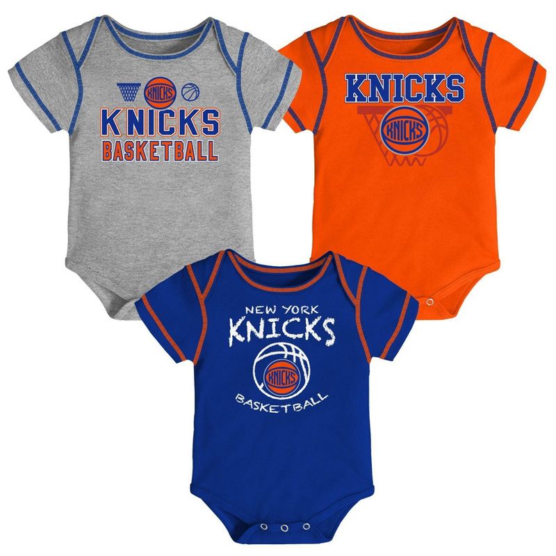 NBA New York Knicks Baby Boys' Onesies Bodysuit 3pk - 18M