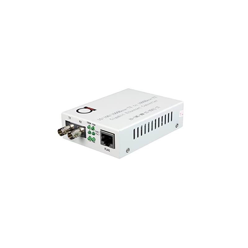 ST Gigabit Fiber Media Converter - Built-in ST Fiber Module 550 m (0.34 Miles) 850 nm - to UTP Cat5e 10/100/1000 RJ-45 &ndash; Auto Sensing Gigabit or Fast Ethernet - Jumbo Frame - LLF Support