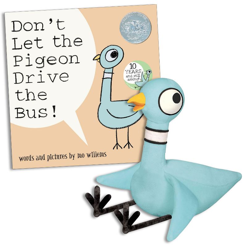 Yottoy Don't Let The Pigeon Drive The Bus Hardcover Book & The Pigeon Talking Plush Soft Toy