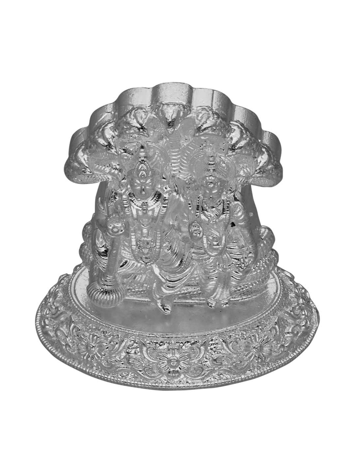 Sri Jagdamba Pearls 0.8 Silver Lakshmi Narayan Idol