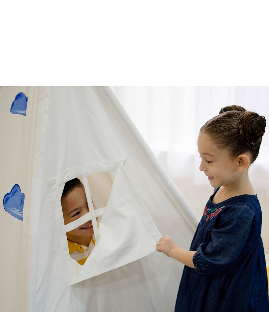 Wonder Wise by Asweets Painting Pom-Pom Trim Teepee Play Tent