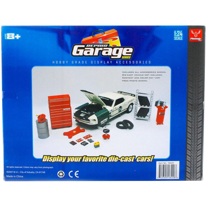 Repair Garage Accessories Tool Set for 1/24 Scale Models by Phoenix Toys