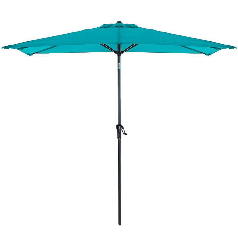 9' x 5' Patio Outdoor Rectangular Market Tilt Umbrella Emerald Green - Crestlive Products