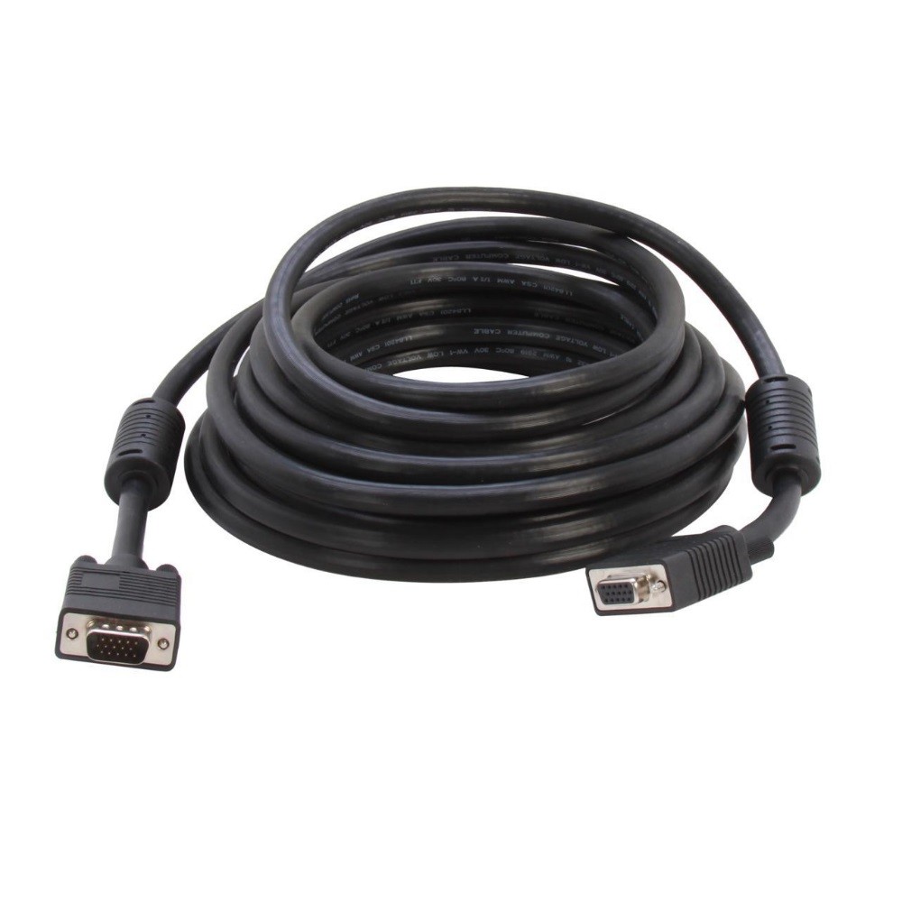 Fuji Labs 6Ft VGA Male to Female Monitor Extension Cable with Ferrite Core (4 Pack)