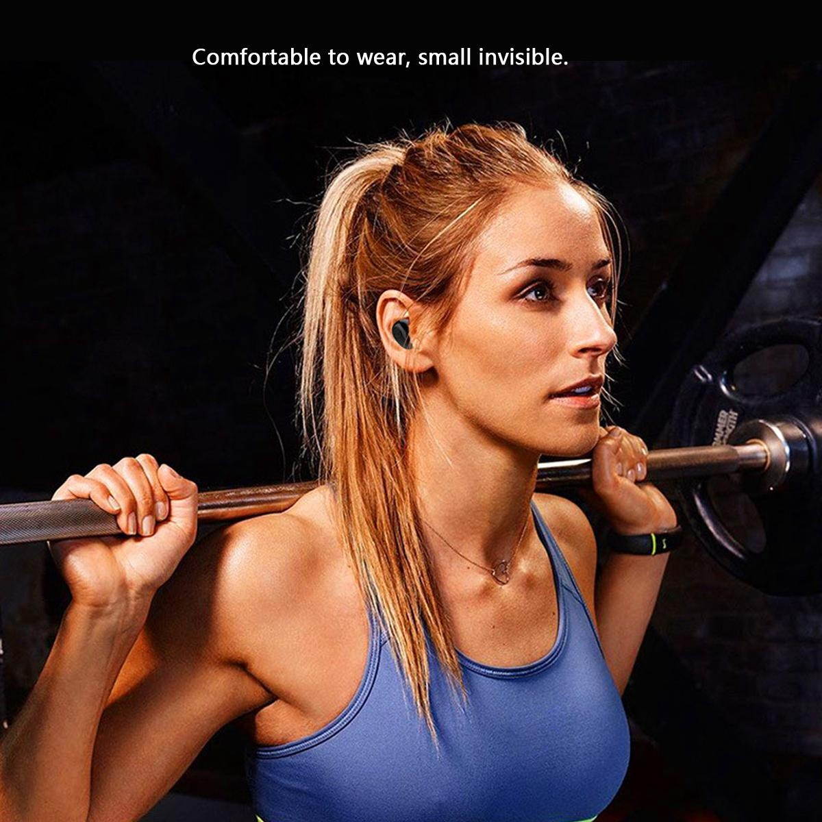 TWS 6800Mah Wireless bluetooth Earphones Waterproof bluetooth 5.0 Earbuds Wireless Headphones Earphones Earbuds for IOS Android - White 3600mah