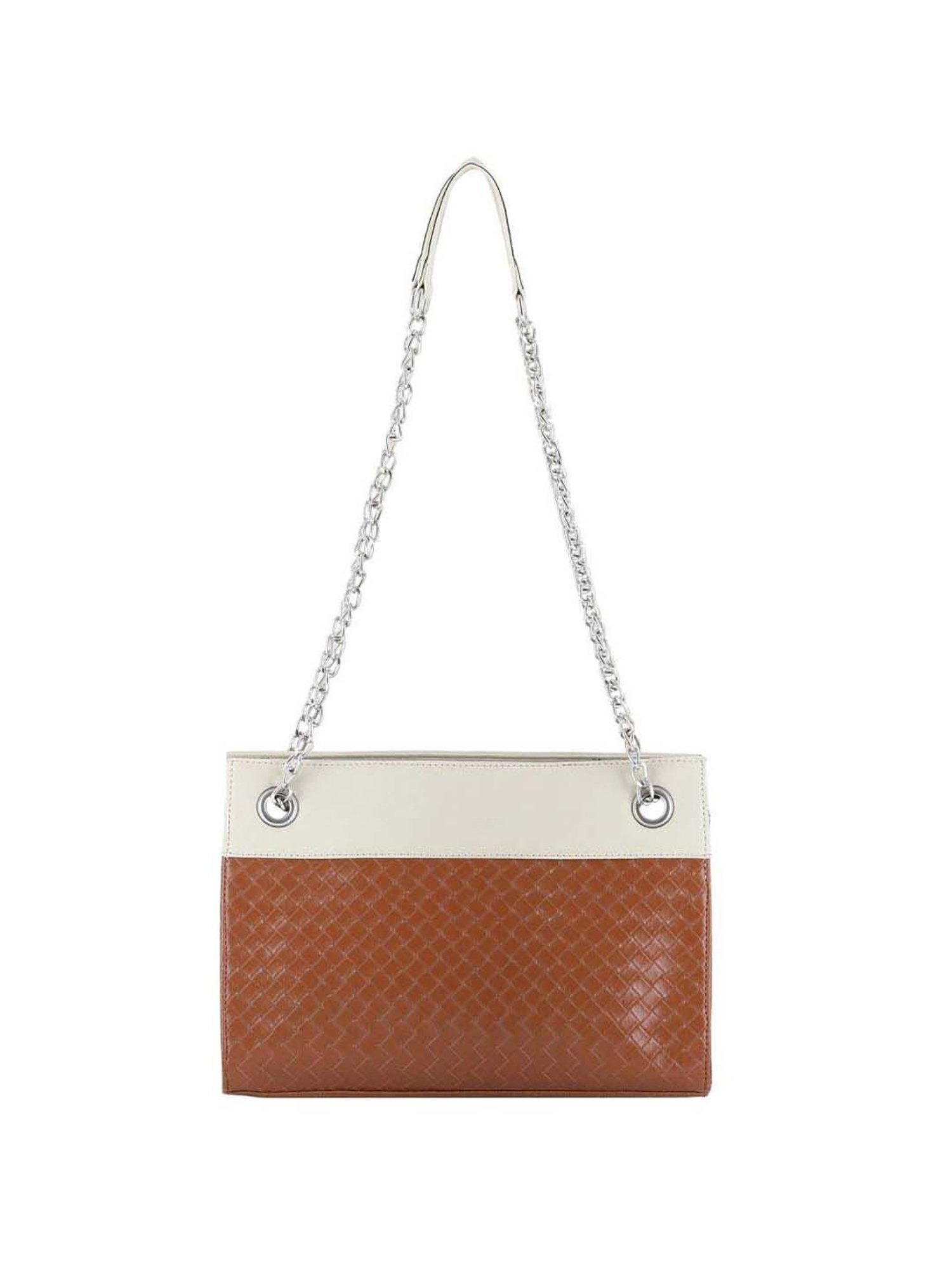 Toteteca Tan Textured Medium Sling Handbag