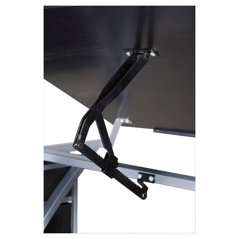 OneSpace 50-CS03 Craft Station with Stool in Black and Silver