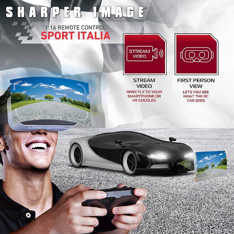 Sharper Image  RC Italia Racer - 1:16 Scale with Virtual Reality Smartphone Viewer