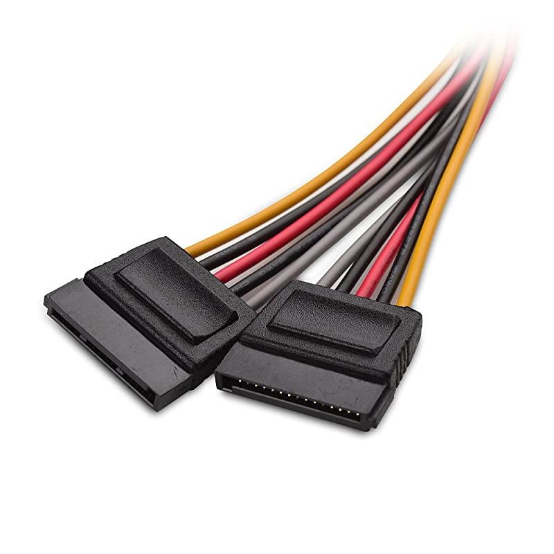 3Pack 15 Pin SATA Power Splitter 8 Inches