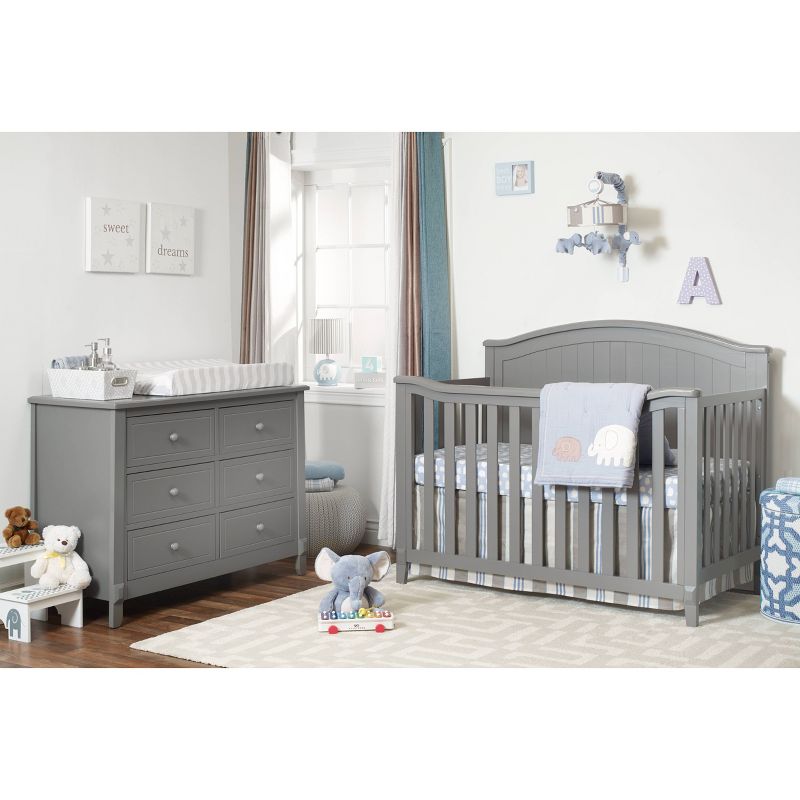 Sorelle Fairview 4-in-1 Standard Full-Sized Crib Gray