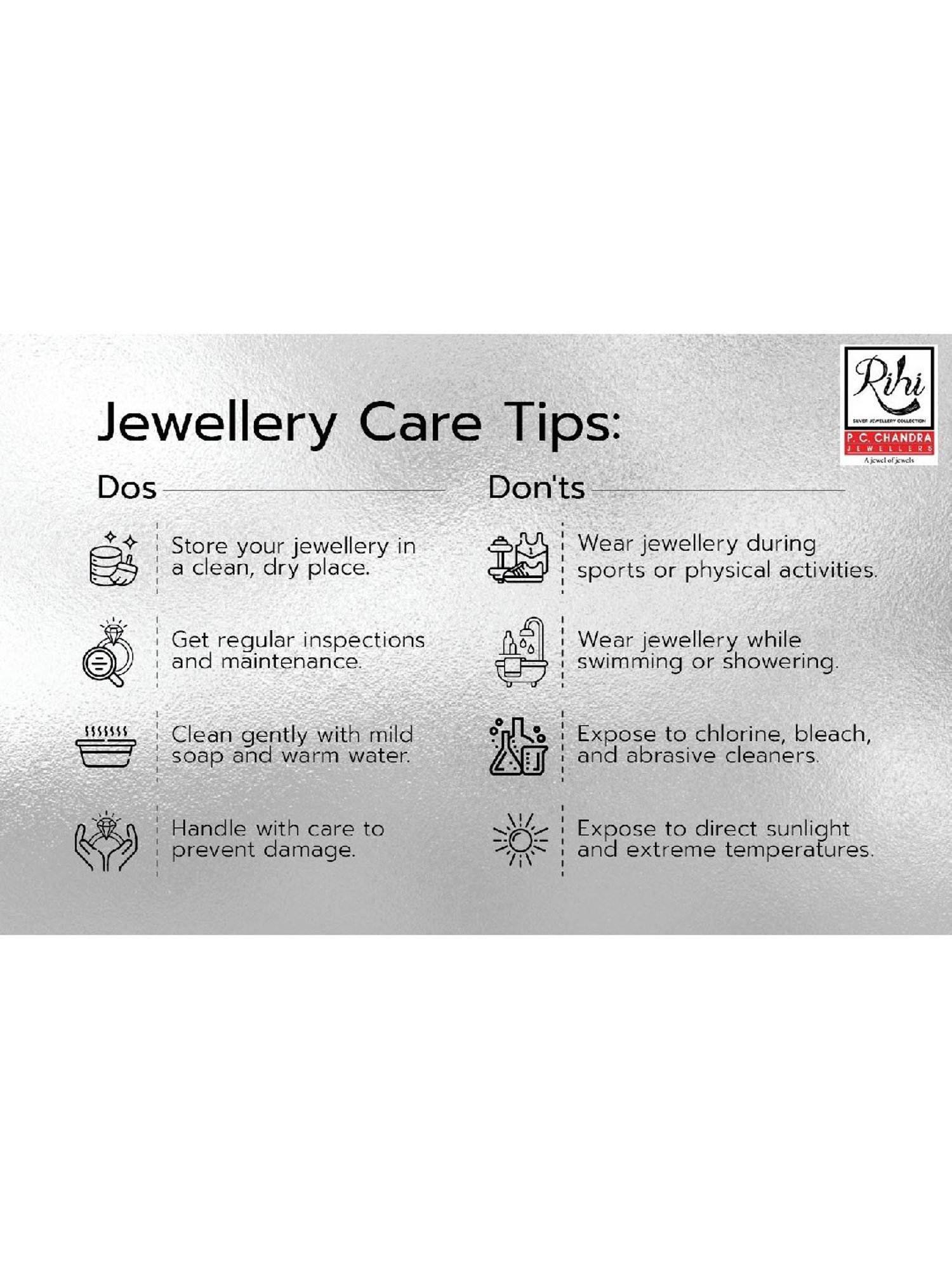 Rihi by P.C. Chandra Jewellers Oxidized Flower Necklace Set With White Stone For Women And Girls