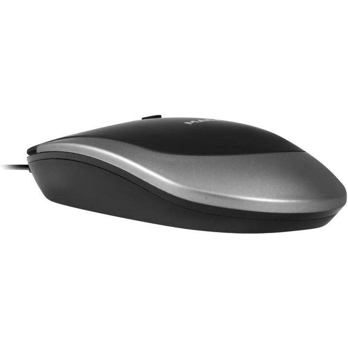 USB-C Optical Quiet Click Mouse for Mac/PC in Black & Aluminum Gray