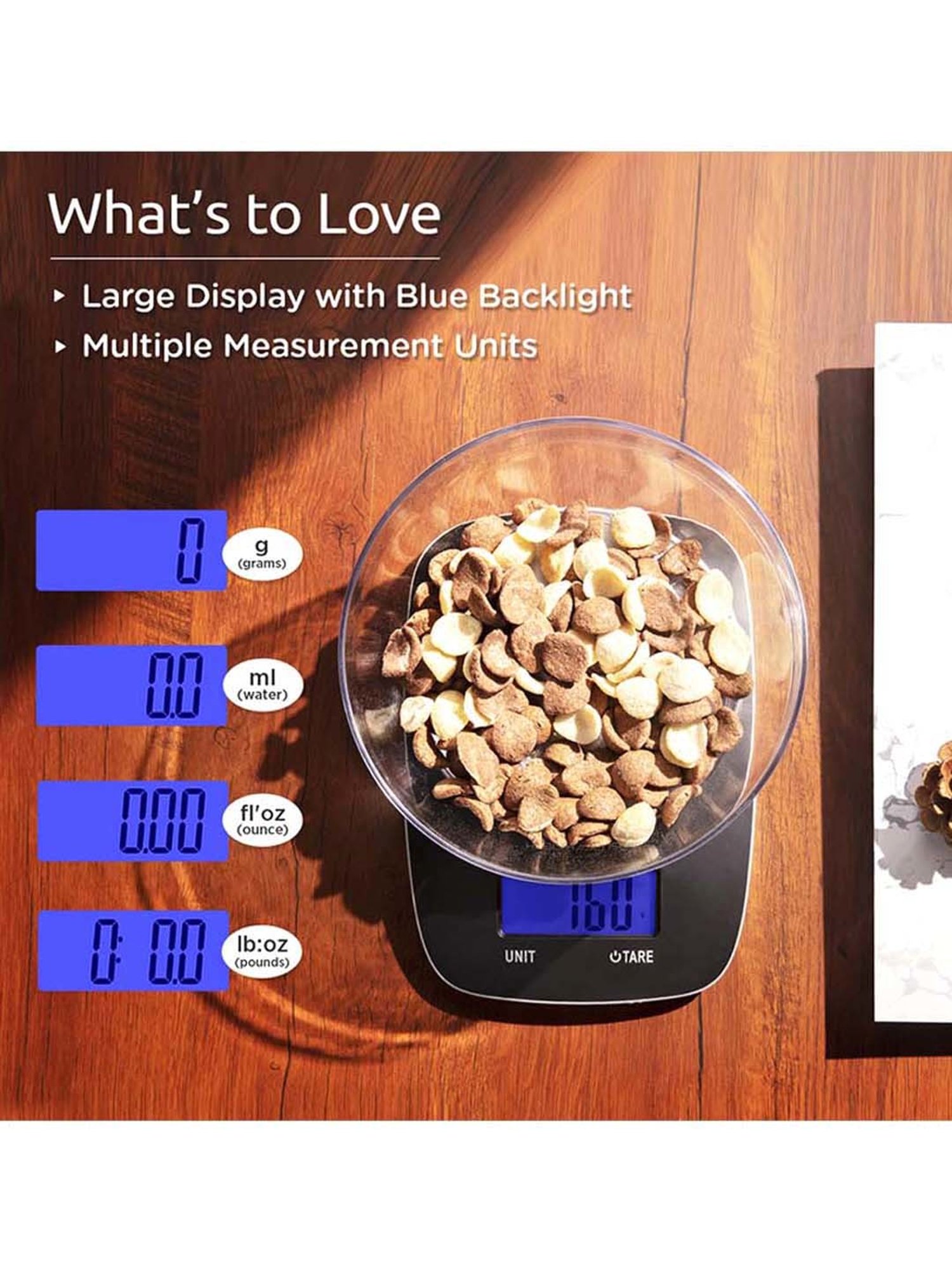 HealthSense Chef-Mate KS-33 Digital Kitchen Weighing Scale (Black)